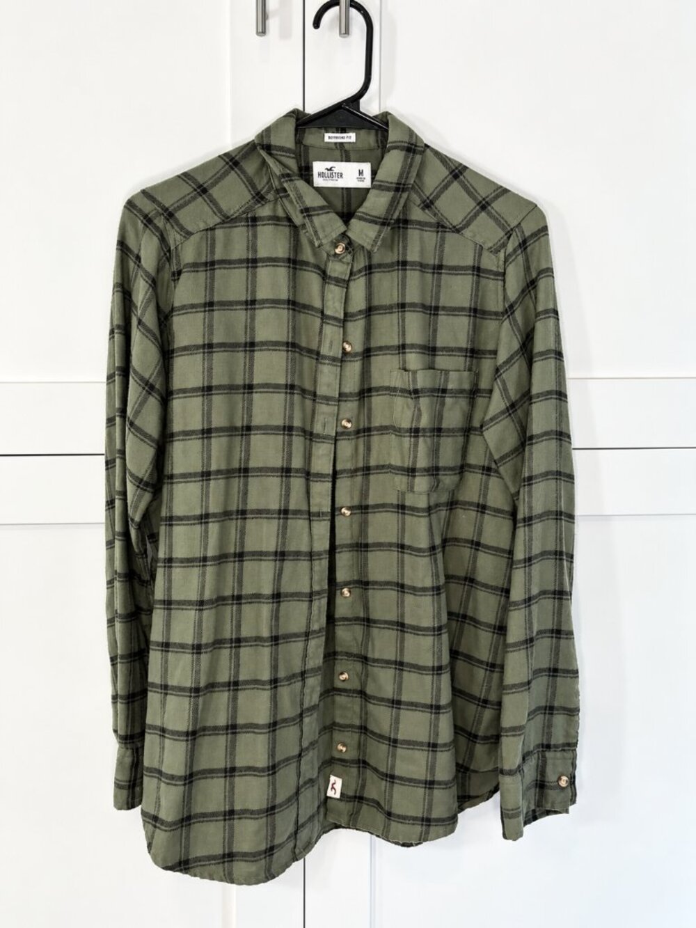 Hollister | Boyfriend Fit Plaid Flannel Shirt - Size Medium